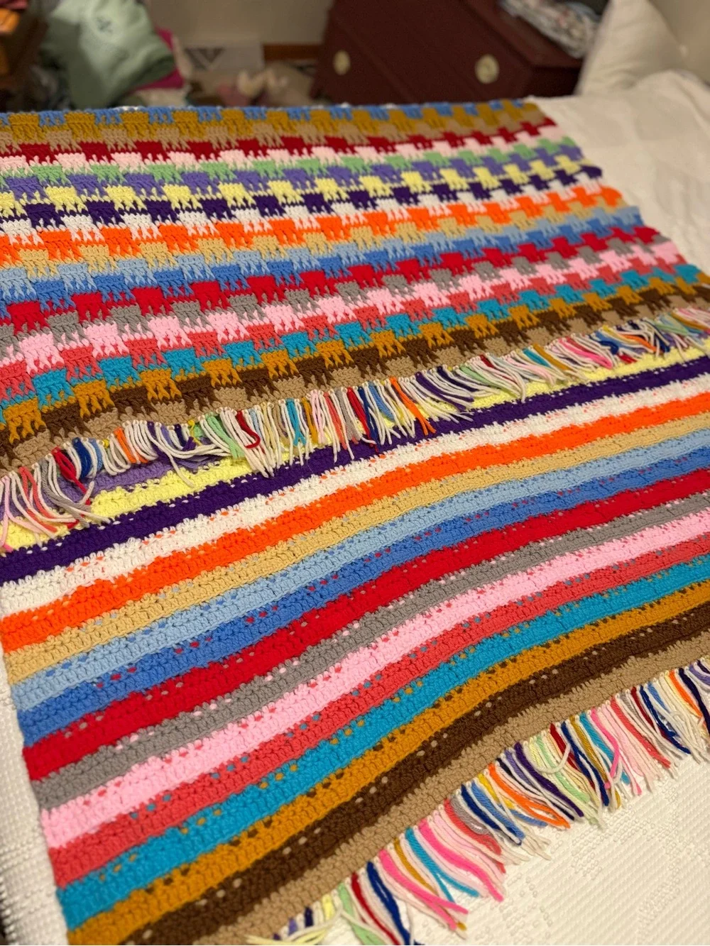 Vintage handmade afghan.